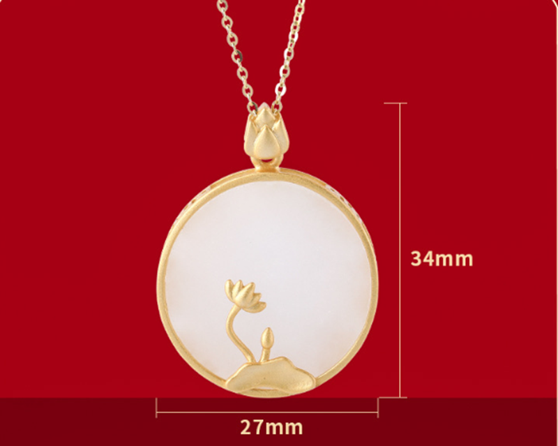 925 Sterling Silver Inlaid Jade Pendant