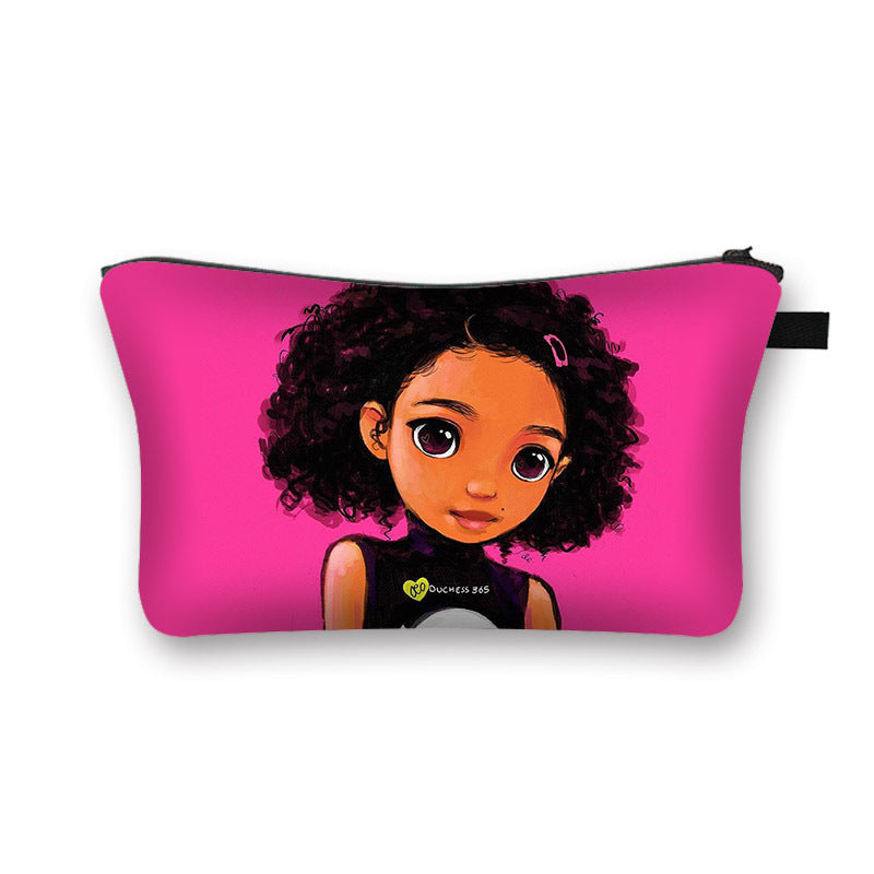 African Girl Cosmetic Pencil Bag