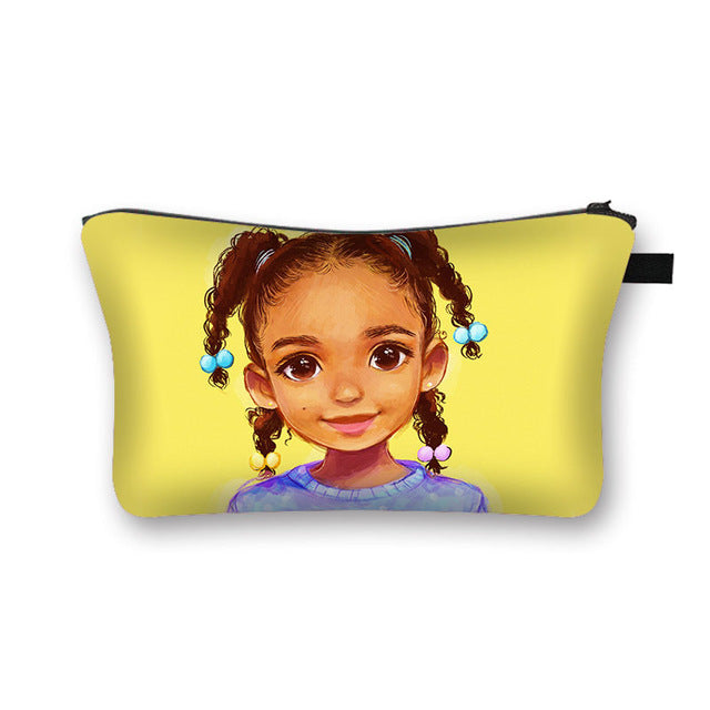 African Girl Cosmetic Pencil Bag