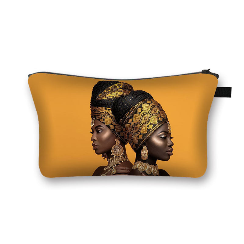 African Girl Cosmetic Pencil Bag