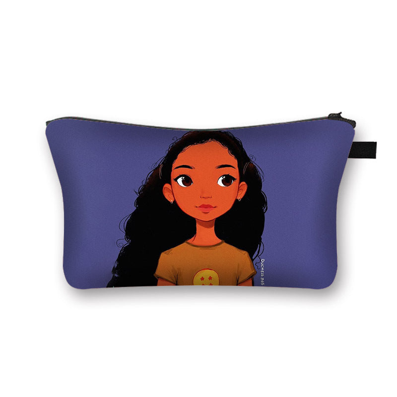 African Girl Cosmetic Pencil Bag