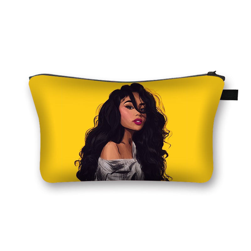 African Girl Cosmetic Pencil Bag