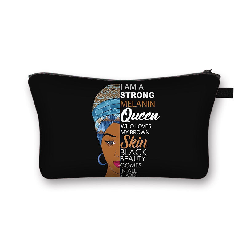 African Girl Cosmetic Pencil Bag