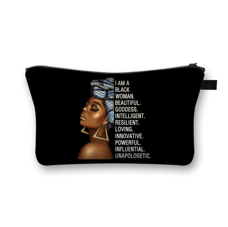 African Girl Cosmetic Pencil Bag