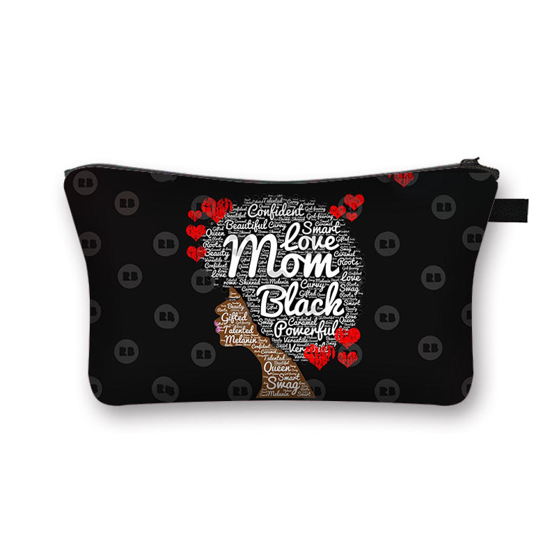 African Girl Cosmetic Pencil Bag