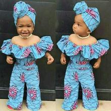 2 Piece Jumpsuit and Headband African Style Outfit 3-18 Months