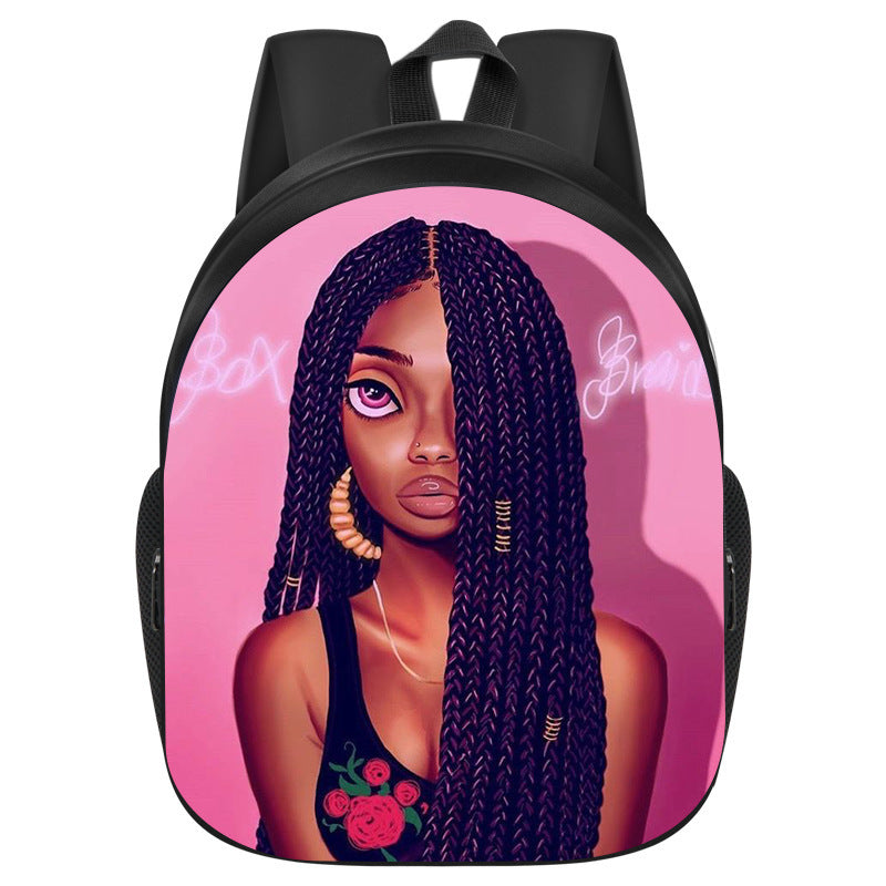 African Black Girl Magic School Bag